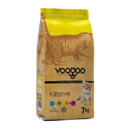 غذای خشک بچه گربه Kitten مدل کیتن برند وودو VooDoo فله وزن 1 کیلوگرم